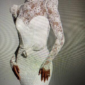 Off White Lace Bridal Dress